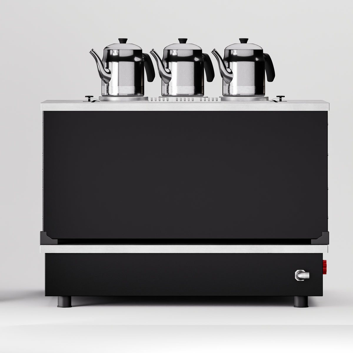 Black Pro Plus Hibrit Smart Çay Makinesi 30 LT 3 Demlik arka görünüm