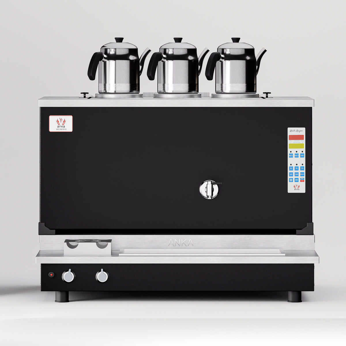 Black Pro Plus Hibrit Smart Çay Makinesi 30 LT 3 Demlik ön görünüm