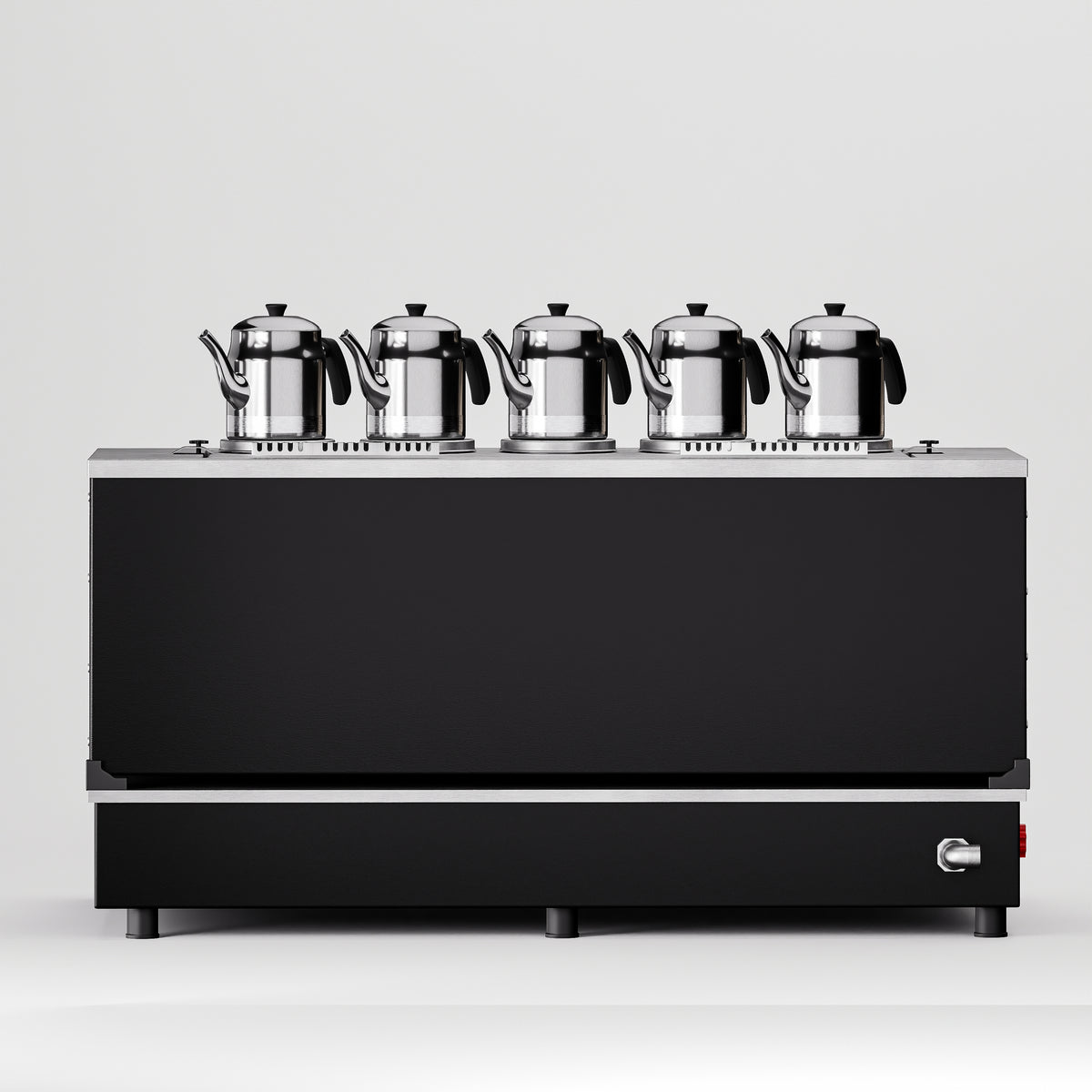 Black Pro Plus Hibrit Smart Çay Makinesi 50 LT 5 Demlik arka görünüm