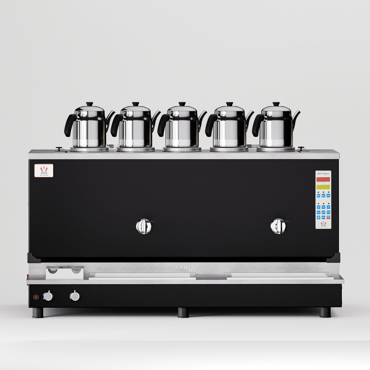 Black Pro Plus Hibrit Smart Çay Makinesi 50 LT 5 Demlik ön görünüm