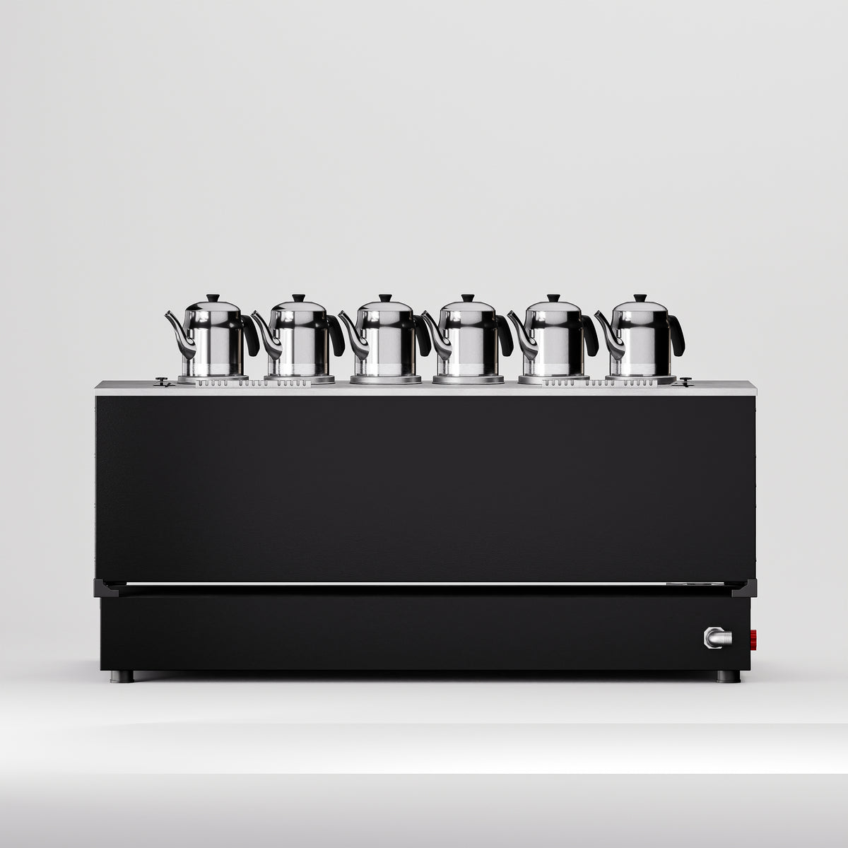 Black Pro Plus Hibrit Smart Çay Makinesi 60 LT 6 Demlik arka görünüm