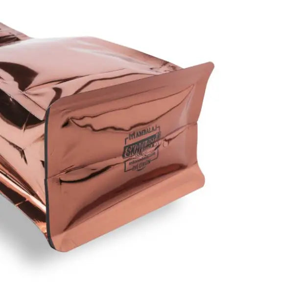 Parlak Bronz Metalize Flat Bottom Torba