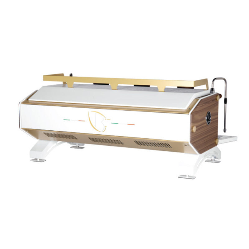 Brugnetti Aurora Multi Boiler Tam Otomatik Espresso Kahve Makinesi, 2 Gruplu, Beyaz-Ahşap