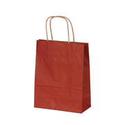 Burgu Saplı Kahverengi Kağıt Çanta 18x8x24 cm - 25 Adet