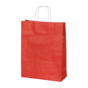 Burgu Saplı Kırmızı Kağıt Çanta 32x12x41 cm - 25 Adet