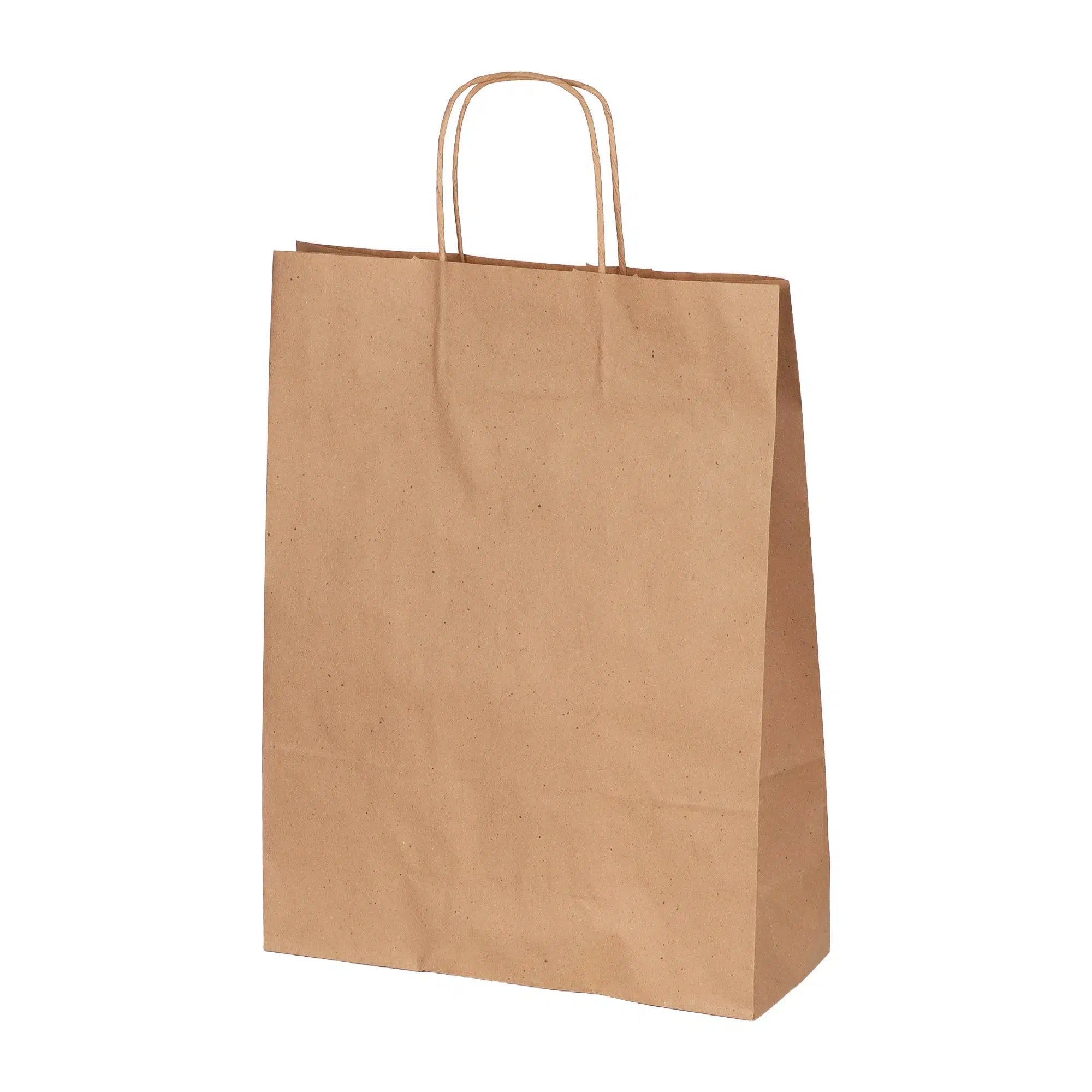 Burgu Saplı Kraft Kağıt Çanta 31x12x41 cm - 25 Adet