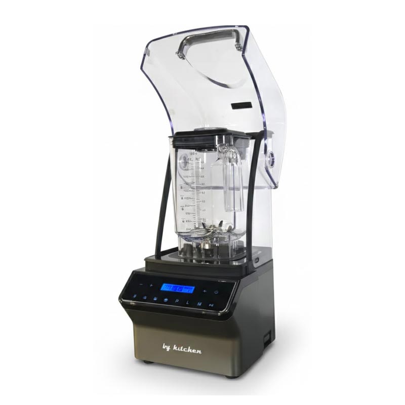 By Kitchen Vortex Silencer Pro Gürültü Önleyici Kapaklı Dijital Bar Blender, 2 L, 1800 W, Gri
