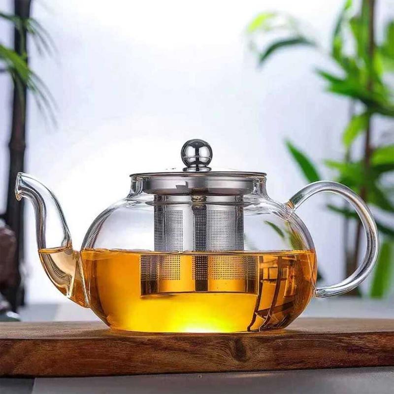 Epinox CD-600M Stainless Steel Infuser Glass Teapot, 600 ml