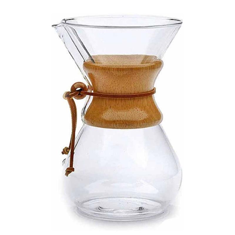 Epinox CK-800A Ahşap Tutacaklı Chemex, 800 ml, 6 Bardak