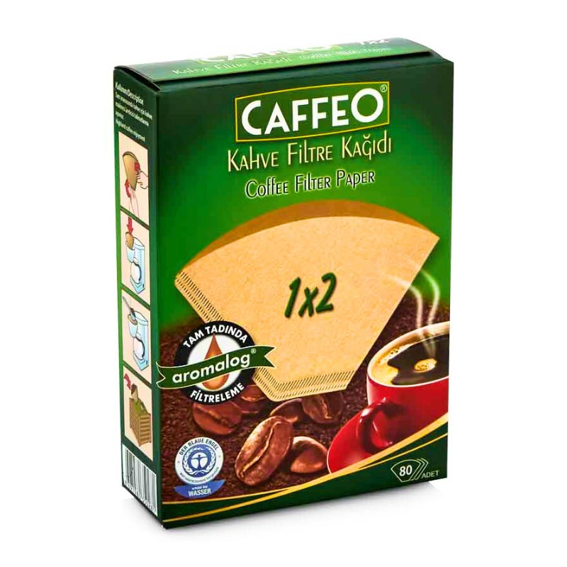 Caffeo 1x2 Kahve Filtre Kağıdı, 80 Adet