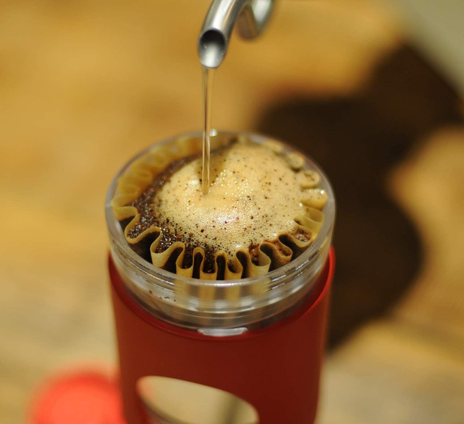 Cafflano Go-Brew Kahve Demleme Şişesi, Krem