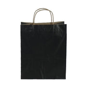 Siyah Burgu Saplı Büyük Boy Kağıt Çanta 32x40x12 cm