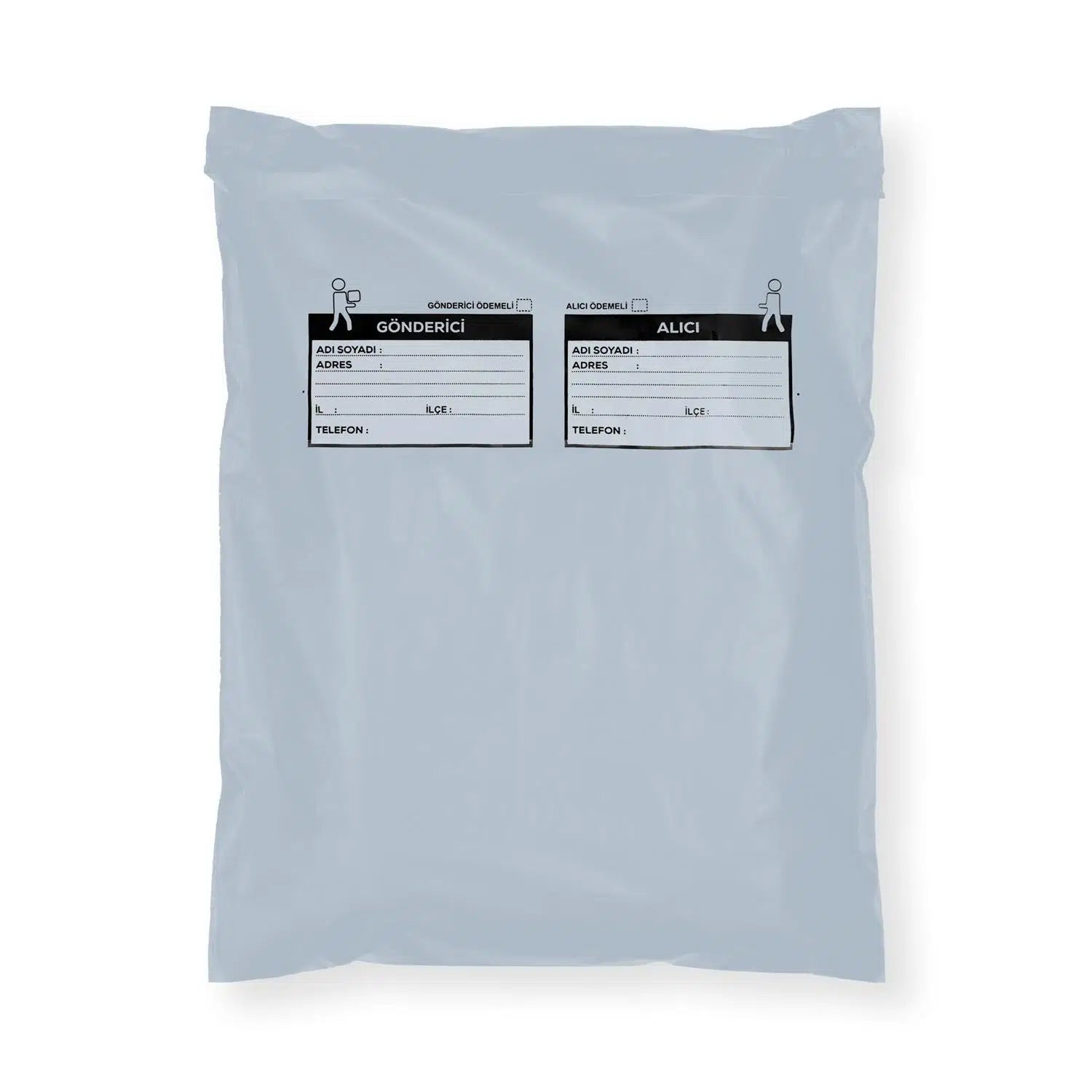 Cepsiz Gri Kargo Poşeti 35x45+5 cm - 100 Adet