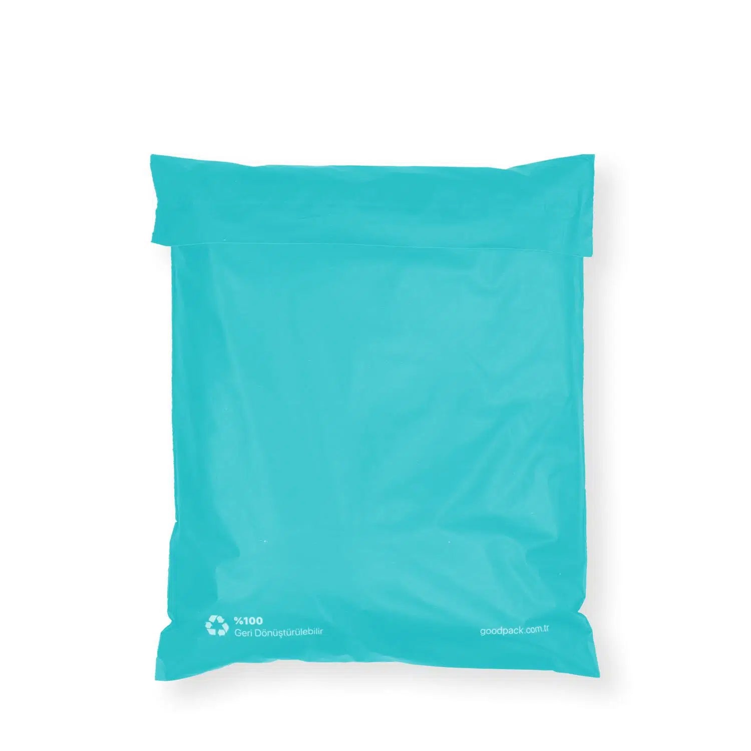 Cepsiz Turkuaz Kargo Poşeti 25x30+5 cm - 100 Adet