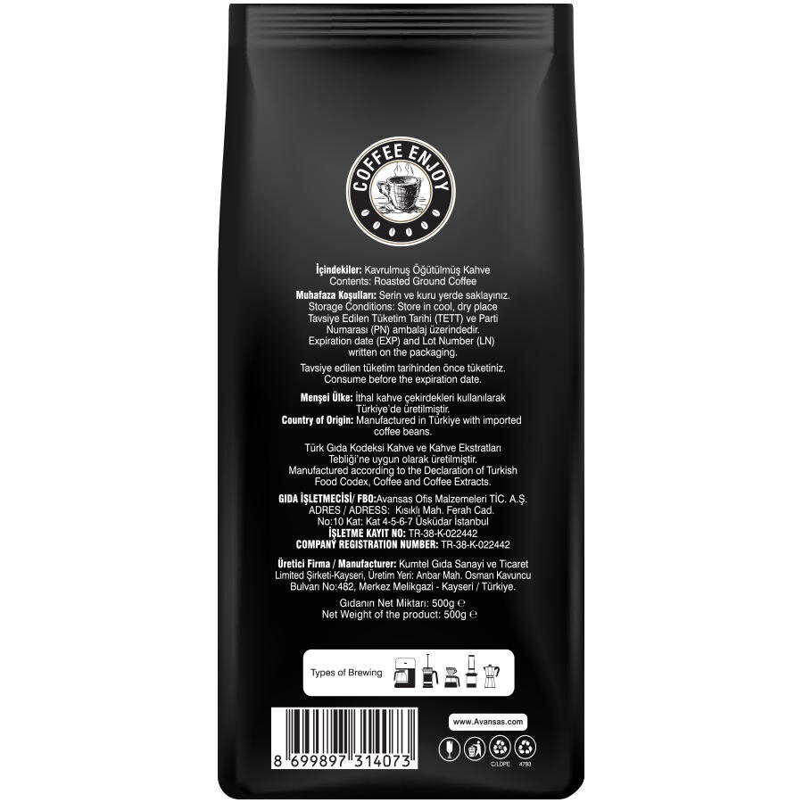 Avansas Coffee Enjoy Öğütülmüş Filtre Kahve  500 g