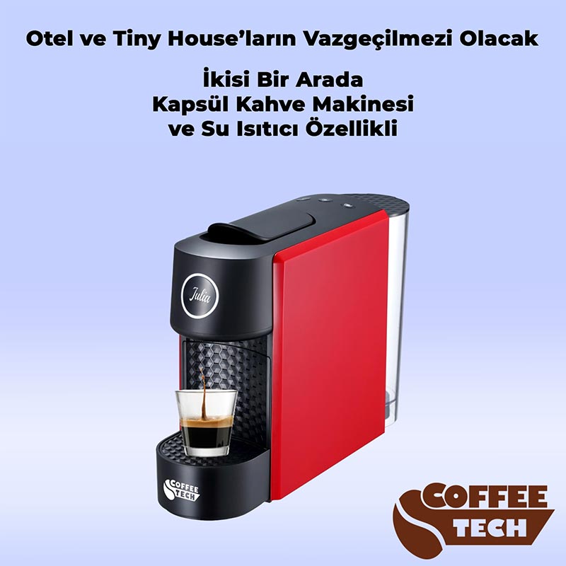 Coffeetech CN-L0201 Julia Kapsül Kahve Makinesi, Nespresso Kapsül Uyumlu, Kırmızı
