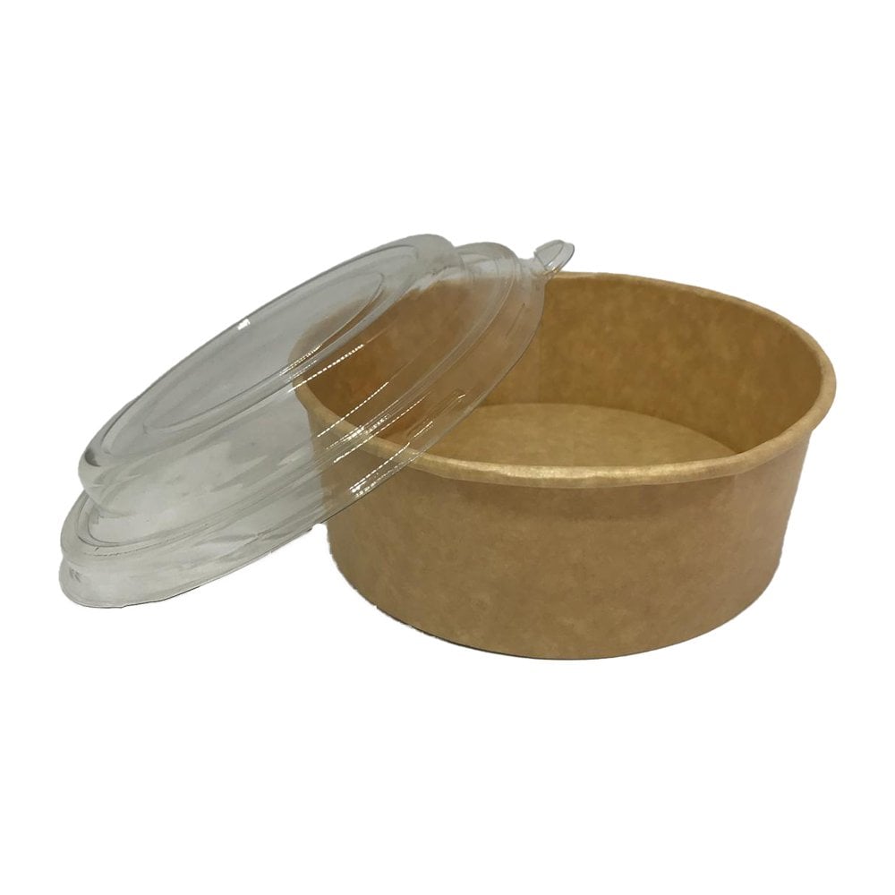 Salata Kabı Karton 750 gr  KRAFT Kap+Kapak