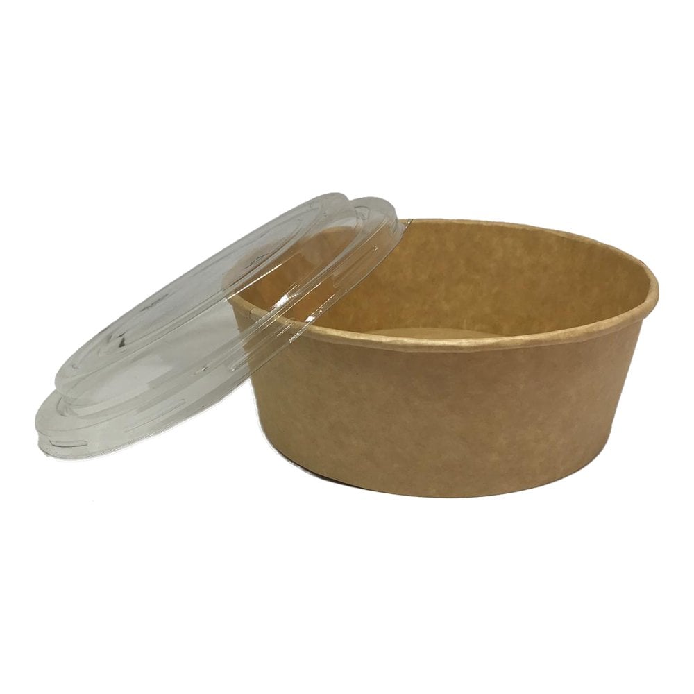 Salata Kabı Karton 1100 GR  KRAFT Kap+Kapak 50 Adetli