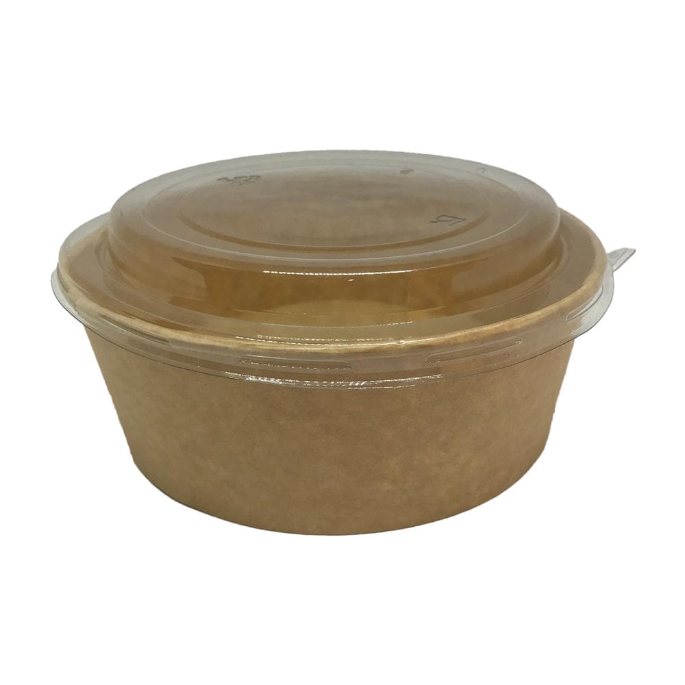 Salata Kabı Karton 1100 GR  KRAFT Kap+Kapak 50 Adetli