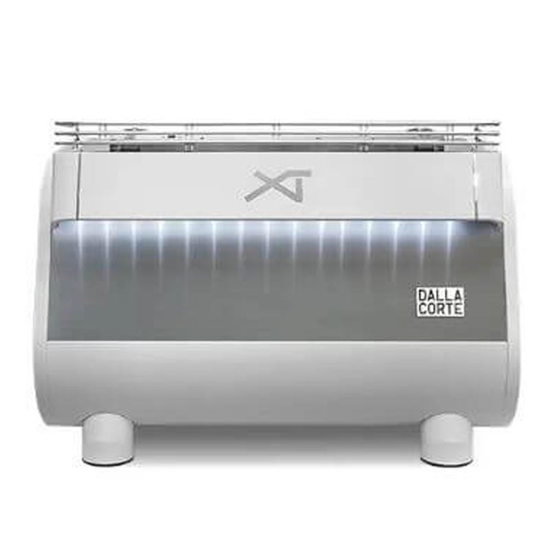 Dalla Corte XT Barista Espresso Kahve Makinesi, 2 Gruplu, Beyaz Krom
