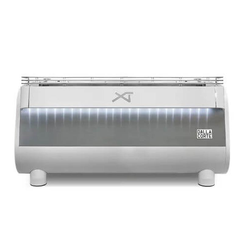 Dalla Corte XT Barista Espresso Kahve Makinesi, 3 Gruplu, Beyaz Krom