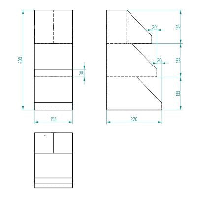 Decorelax 3 Katlı 5 Bölmeli Metal Pipet & Peçetelik & Şekerlik Organizer, Siyah