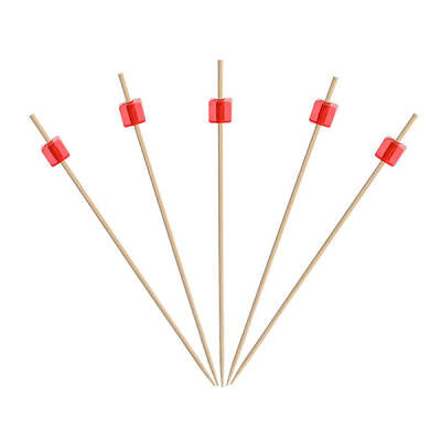 Dekoratif Küp Bambu Kürdan Kırmızı 9 cm