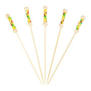 Dekoratif Sarı Örgülü Bambu Kürdan 12 cm