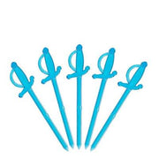 Dekoratif Sert Plastik Kılıç Kürdan Mavi 7cm