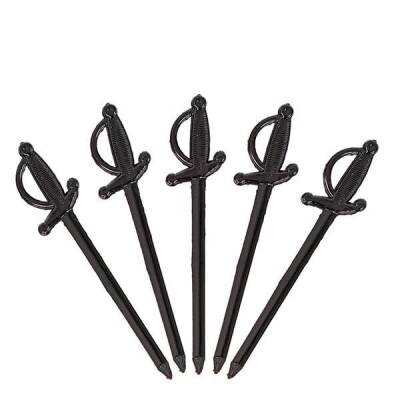 Dekoratif Sert Plastik Kılıç Kürdan Siyah 7cm