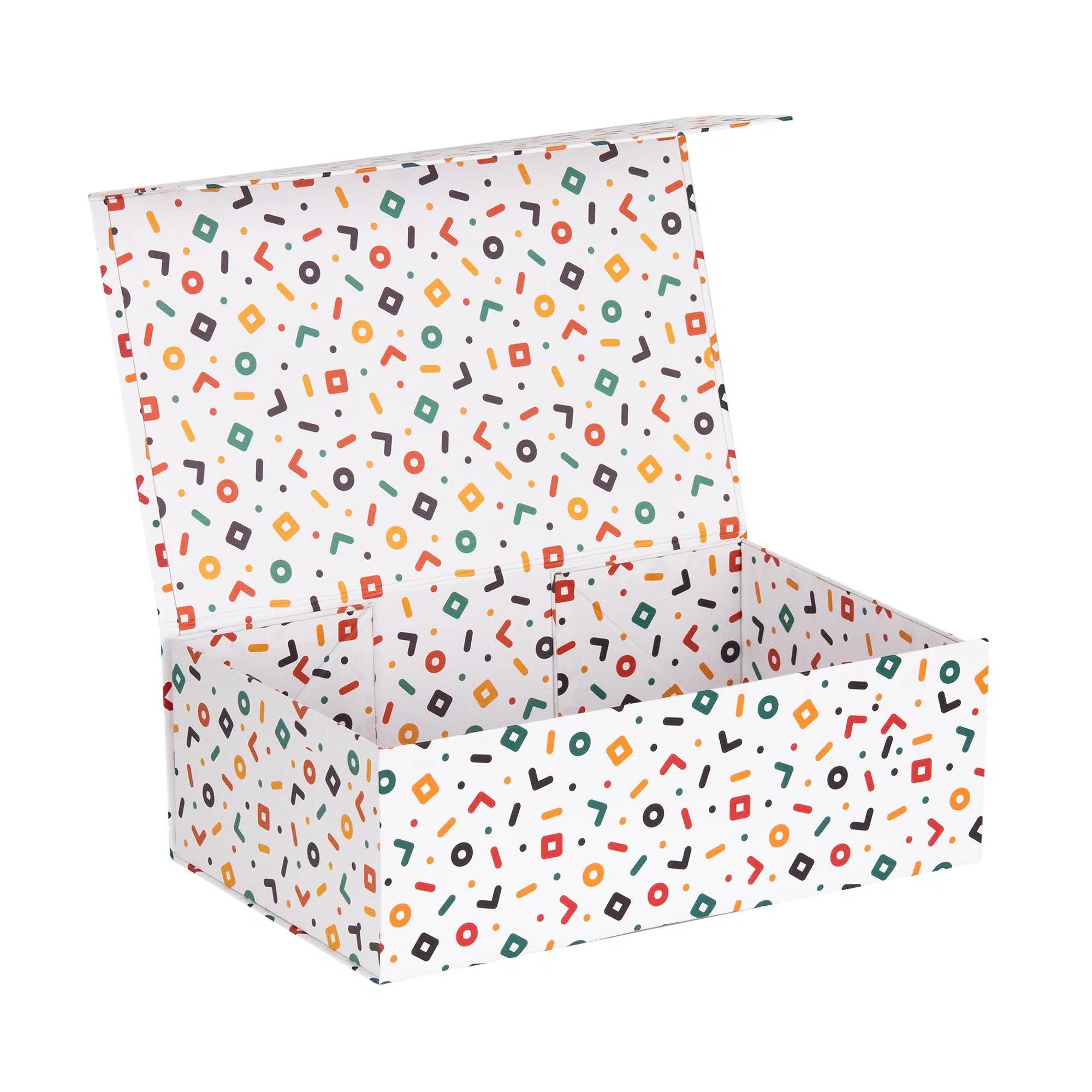 Desenli Mıknatıslı Hediye Kutusu 19x30x10,5