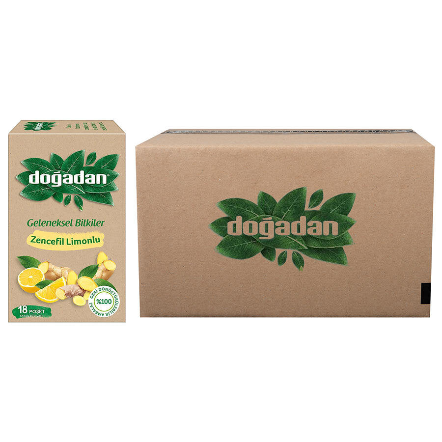 Doğadan Limon-Zencefil Bitki Çay 18'li x 12 Paket 1 Koli