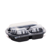 3 Bölmeli Kapaklı Servis Seti - 50 Adet