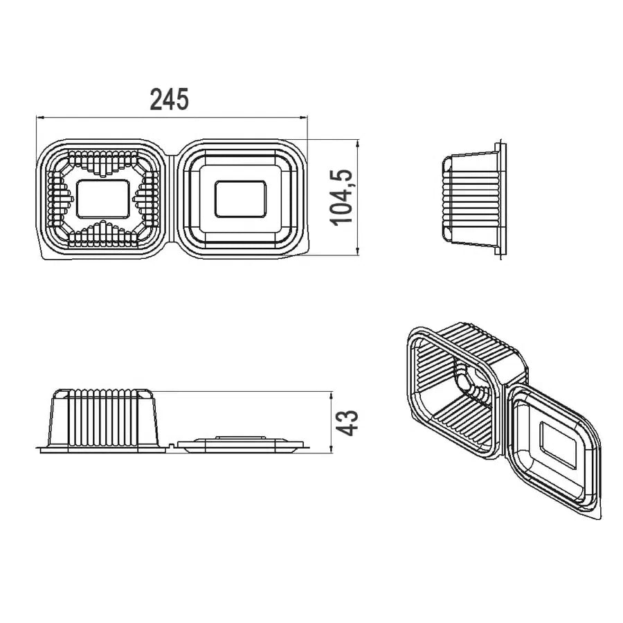 Düz Kapak Sızdırmaz 250 cc - 100 Adet