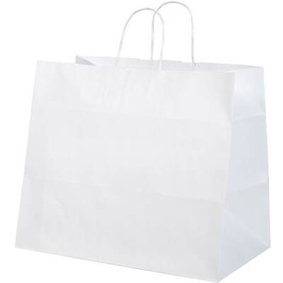 Ekonomik Beyaz Kraft Çanta Jumbo Boy 36x24x33 cm