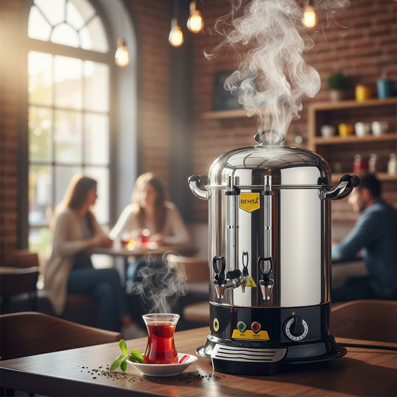 Remta ER12 Elegance Çay Makinesi, 9 L, 80 Bardak Kapasiteli