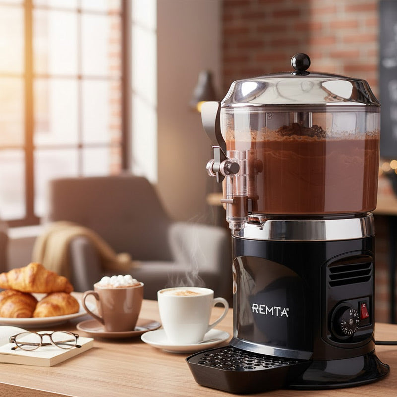 Remta CS10 Elegance Sıcak Çikolata & Sahlep Makinesi, 5 L, Siyah