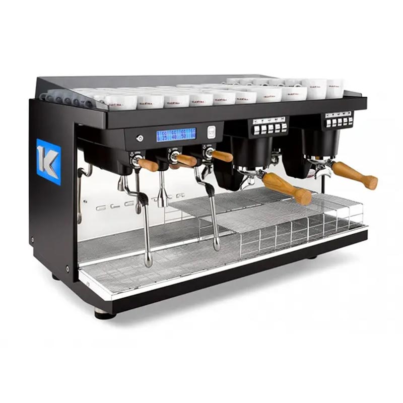 Elektra K-UP 2B Tam Otomatik Espresso Kahve Makinesi, 2 Gruplu, İnci Siyah