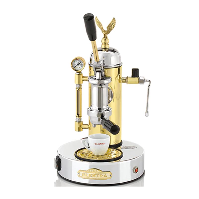 Elektra Micro Casa Leva S1CO Yarı Otomatik Espresso Kahve Makinesi, Krom Pirinç