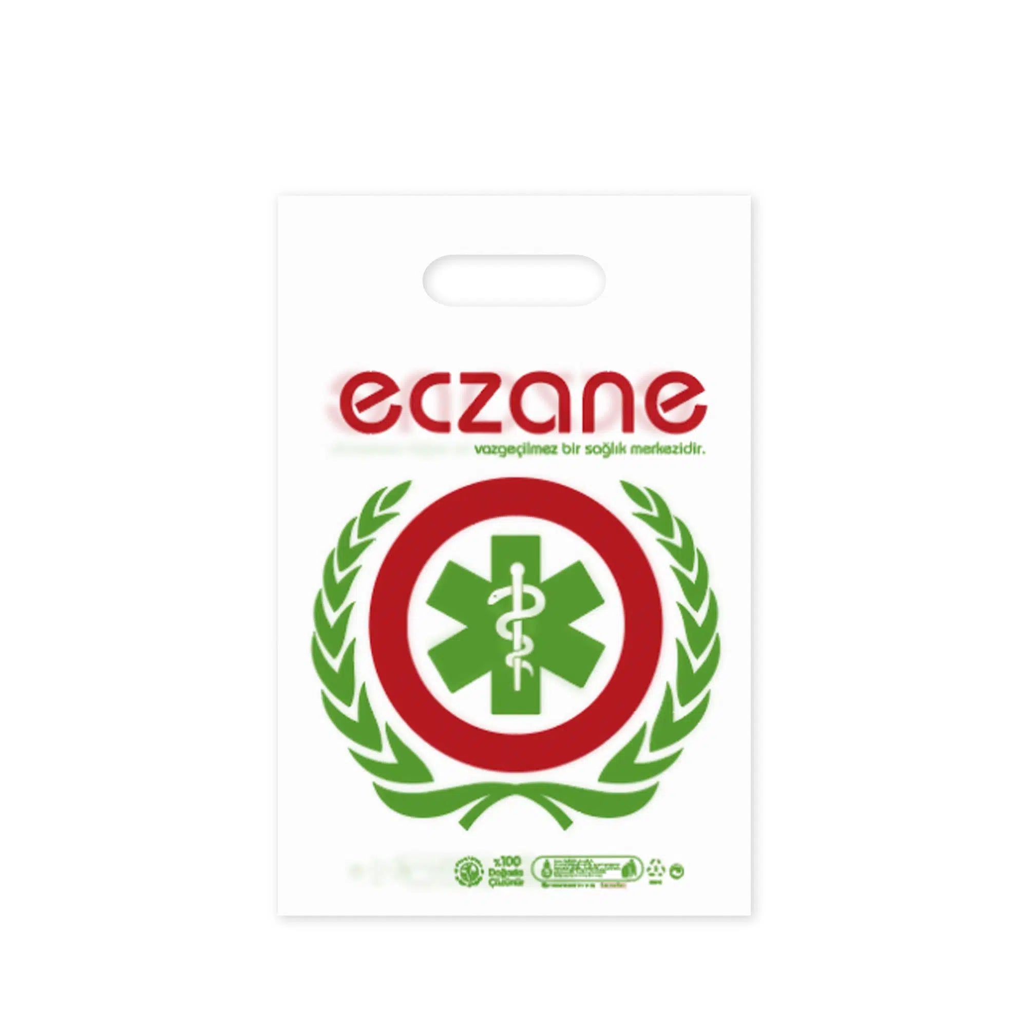 Elgeçme Eczane Poşeti (No:0) 20x30 cm (Tasarım 5) - 100 Adet
