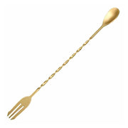 Epinox AKK-30 Cocktail Spoon with Fork, Gold