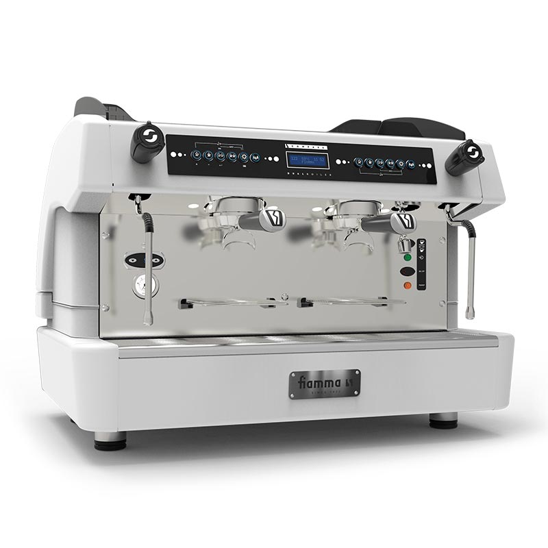 Fiamma Compass 2 Double Boiler Tall Cup Espresso Kahve Makinesi, 2 Gruplu, Beyaz