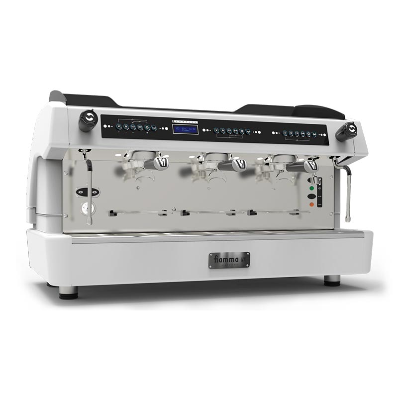 Fiamma Compass 3 Double Boiler Tall Cup Espresso Kahve Makinesi, 3 Gruplu, Beyaz