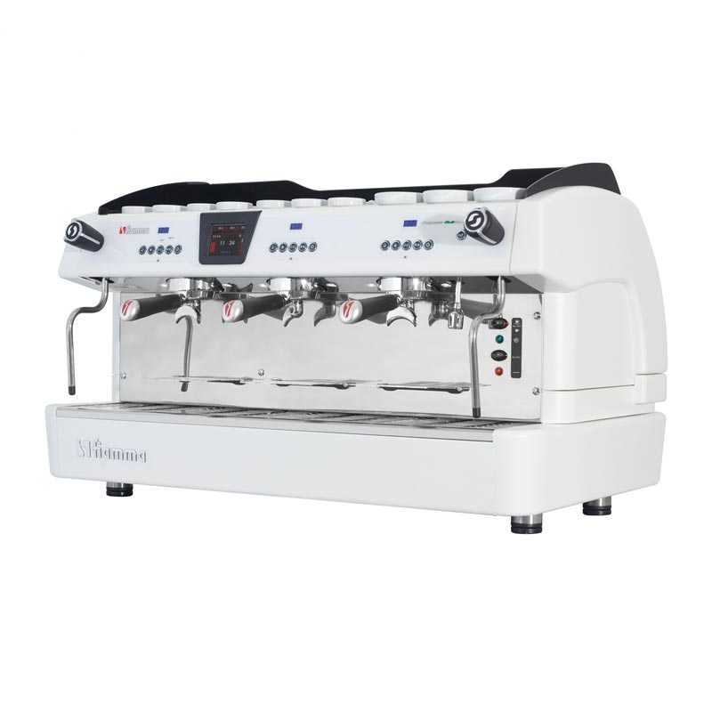 Fiamma Compass 3 Multiboiler Tall Cup Espresso Kahve Makinesi, 3 Gruplu, Beyaz