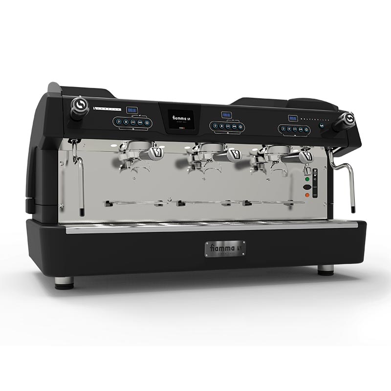 Fiamma Compass 3 Multiboiler Tall Cup Espresso Kahve Makinesi, 3 Gruplu, Siyah