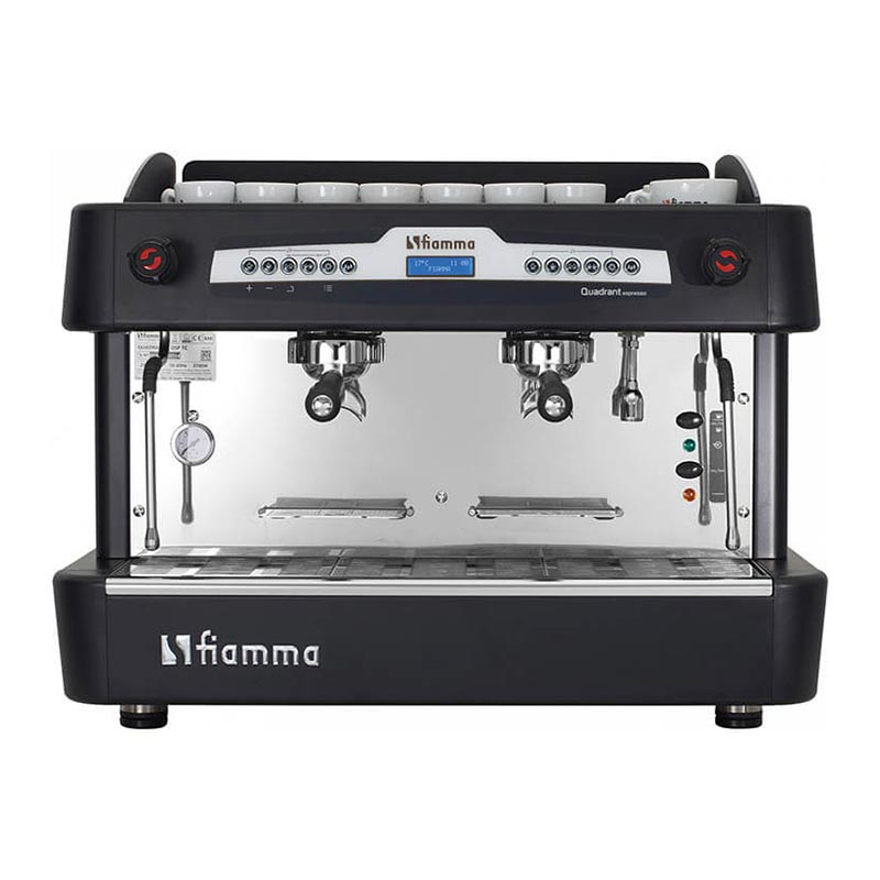 Fiamma Quadrant 2 DSP TC Espresso Kahve Makinesi, 2 Gruplu, Siyah