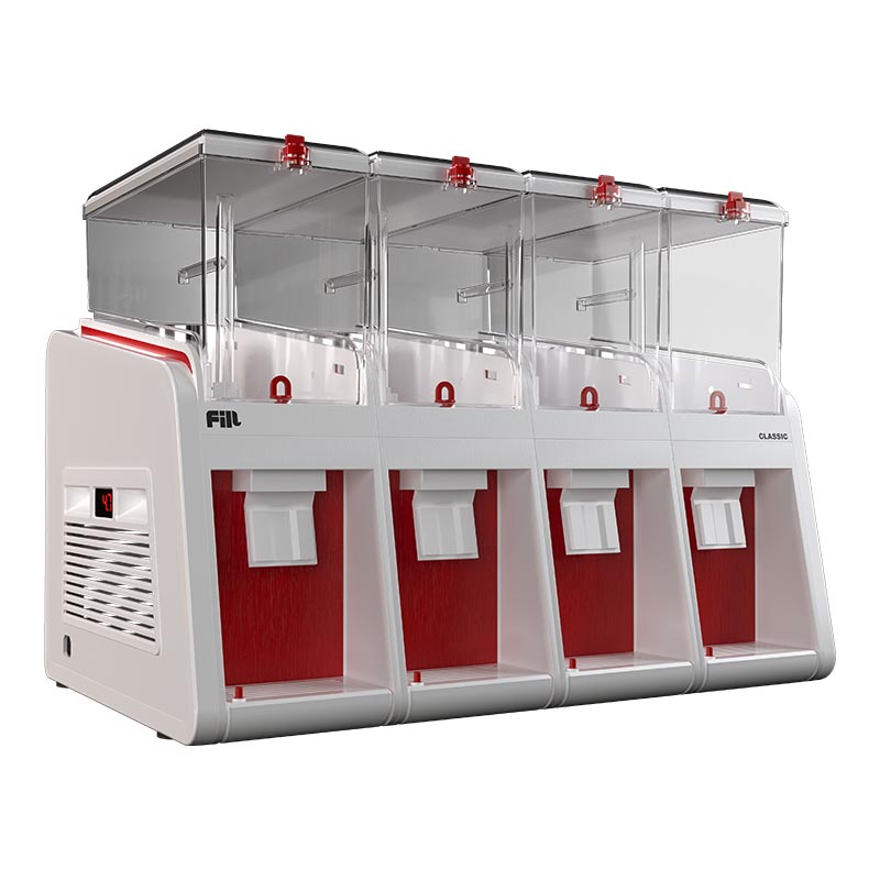 Fill Classic C4-K1 Fıskiyeli Soğuk İçecek Dispenseri, 4x19 L, Beyaz Kırmızı