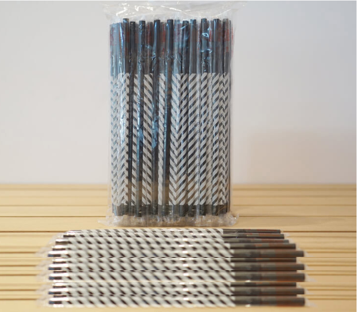 Jelatinli Körüklü Plastik Pipet - Siyah