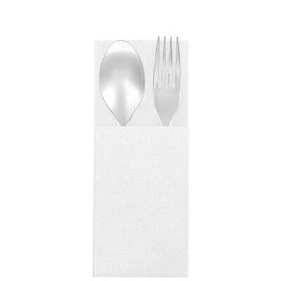 Garson Katlama Cepli Beyaz Airlaid Peçete 33x33cm
