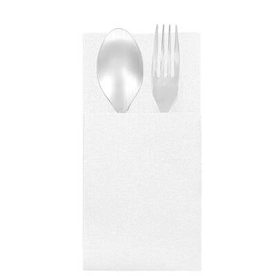 Garson Katlama Cepli Beyaz Airlaid Peçete 33x40cm